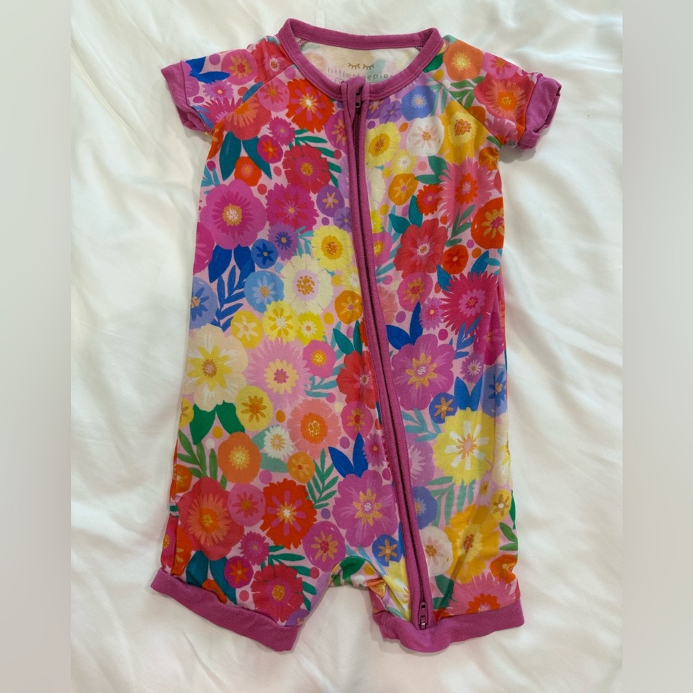 Little Sleepies Colorful Floral Bodysuit